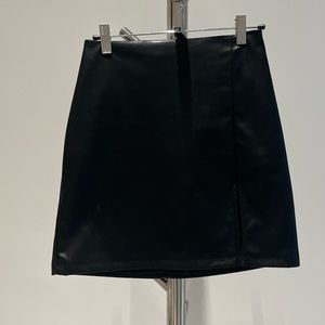 H&M faux leather mini skirt